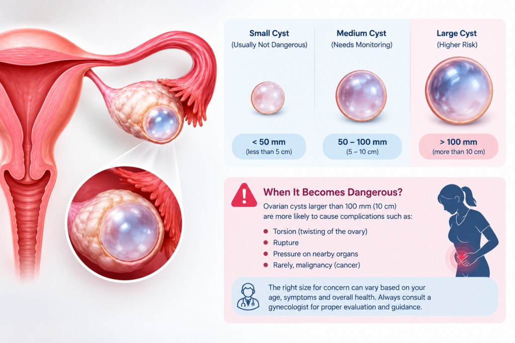 What Size of Ovarian Cyst Is Dangerous in mm? Know the Risks